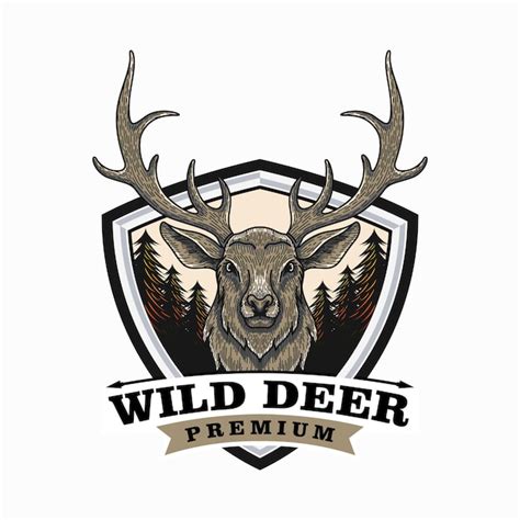 Premium Vector | Deer hunting logo