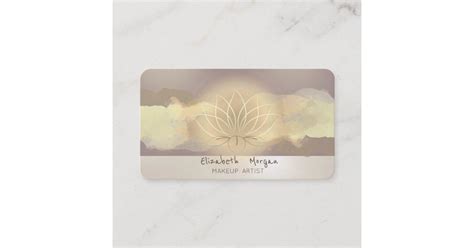 Modern Watercolor Brush Stroke Lotus Flower Business Card | Zazzle