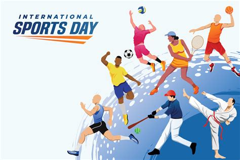 Sports Background Vector. International Sports Day Illustration ...