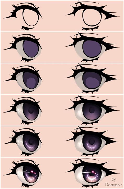 Starry Eyes Steps by Maruvie on DeviantArt | Anime eye drawing, Eye ...