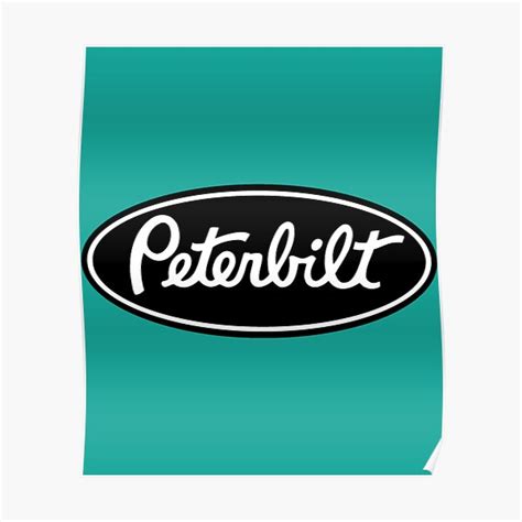 "Peterbilt Truck logo Black white " Poster for Sale by MarlodesignCo | Redbubble