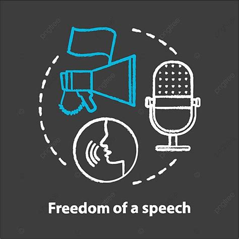 Chalkboard Icon For Democratic Freedom Of Speech Speech Symbol Isolated Vector, Speech, Symbol ...