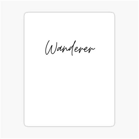 "Wanderer (white\black)" Sticker by Emmainessence | Redbubble