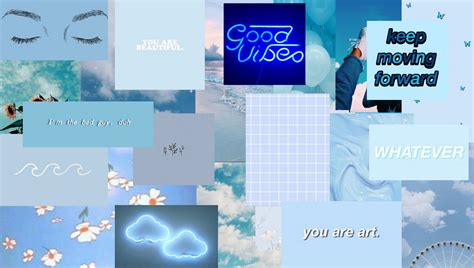 Aesthetic wallpaper laptop soft baby pastel blue | Computer wallpaper ...