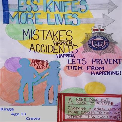 The winning knife crime prevention poster competition entry - Nantwich News