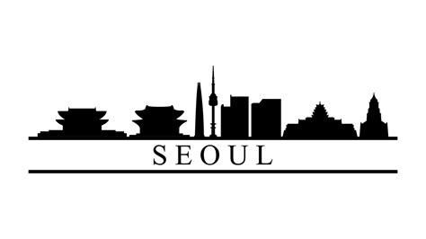 Seoul skyline on white background 4915969 Stock Video at Vecteezy