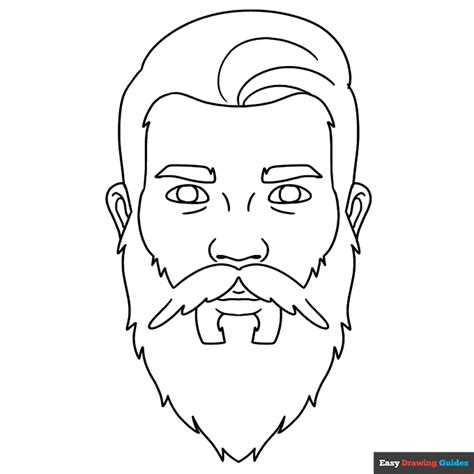 Beard Coloring Page | Easy Drawing Guides