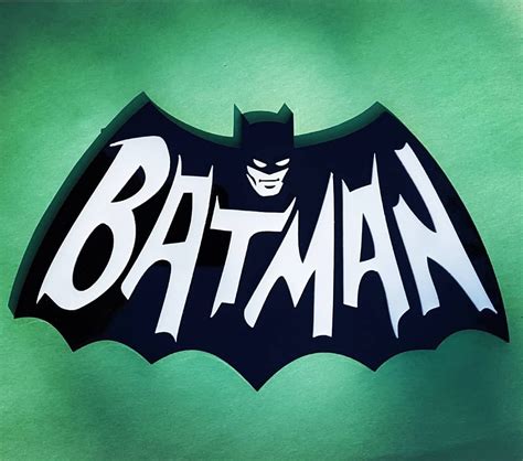 Retro Batman Logo - Vintage-Inspired 3D Acrylic Sign