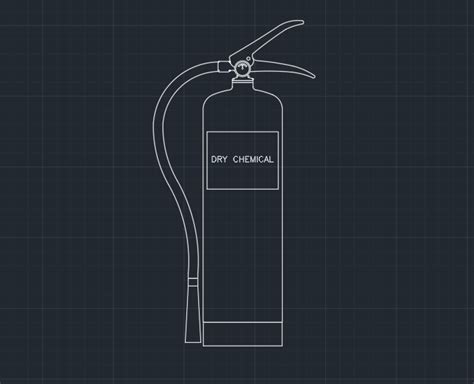 Fire Extinguisher (Dry Chemical) – Free CAD Block And AutoCAD Drawing