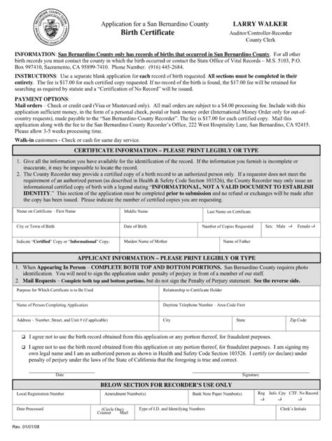 Blank California Birth Certificate Template - Printable Form, Templates and Letter