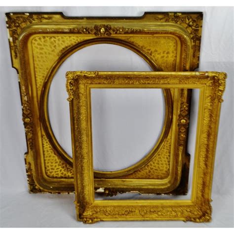 Antique Large Gold Gilt Wood Frames - Group of 2 | Chairish