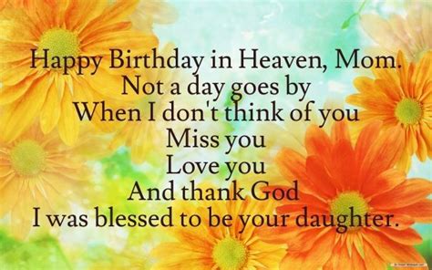 Mom In Heaven Birthday Wishes