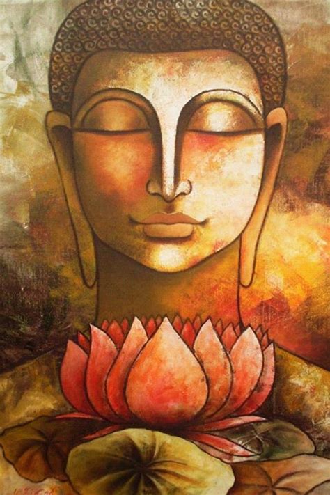 Buddha Lotus Painting at PaintingValley.com | Explore collection of ...