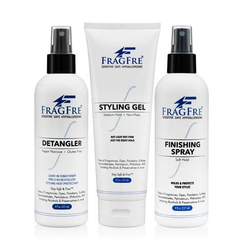 Hair Styling Set Hypoallergenic Fragrance Free Sensitive Skin Vegan – FRAGFRE®