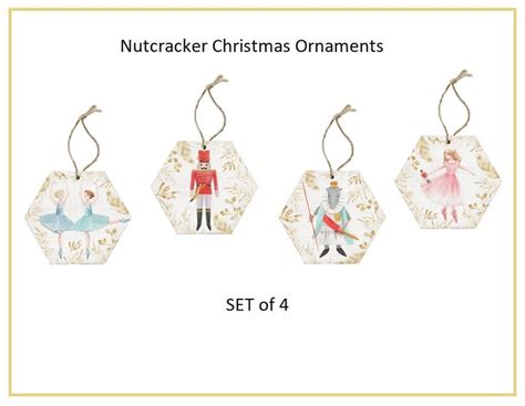 Nutcracker Sweet Characters Ornaments SET OF FOUR - Etsy