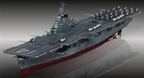 3D Uss Ticonderoga Cv-14 Cv Model - TurboSquid 1413873