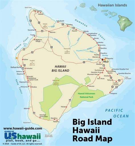 Free Printable Map Of Big Island Hawaii