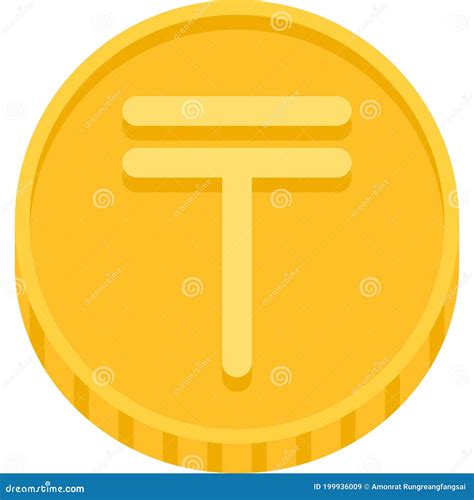 Kazakhstani Tenge Coin Icon, Currency of Kazakhstan Stock Vector ...