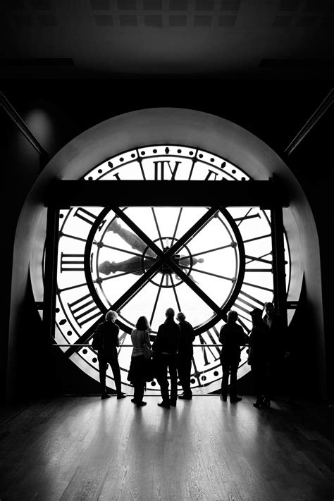 Musee D'Orsay Clock Looking Out, Black And White Print — Parisian Moments | ubicaciondepersonas ...