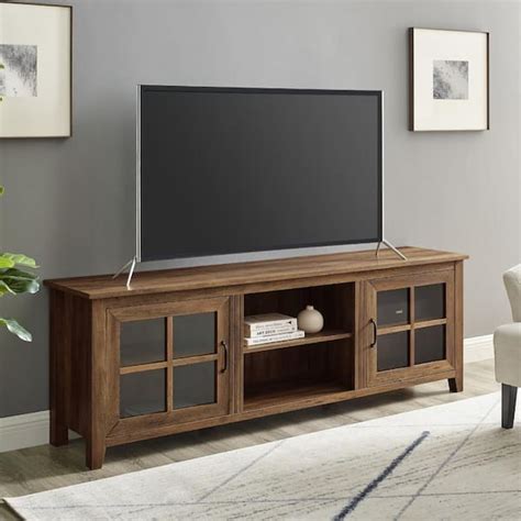 Buy 70 in. Rustic Oak Composite TV Stand 75 in. with Doors Online in India. 308634709