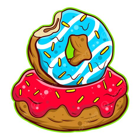 Cartoon Donuts White Transparent, Stacked Donuts Cartoon, Art, Illustration, Cartoon PNG Image ...