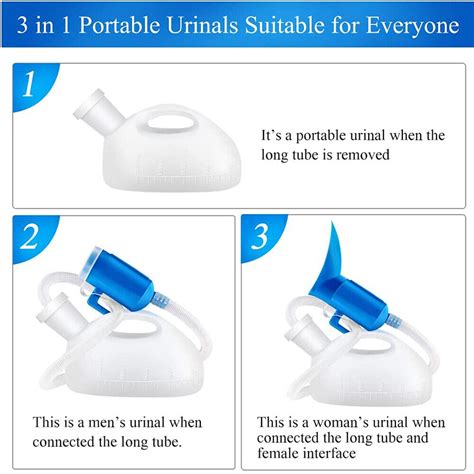 2L Portable Male Men Car Urinal Urine Pee Bottle Camping Travel With 1.6M Tube | eBay