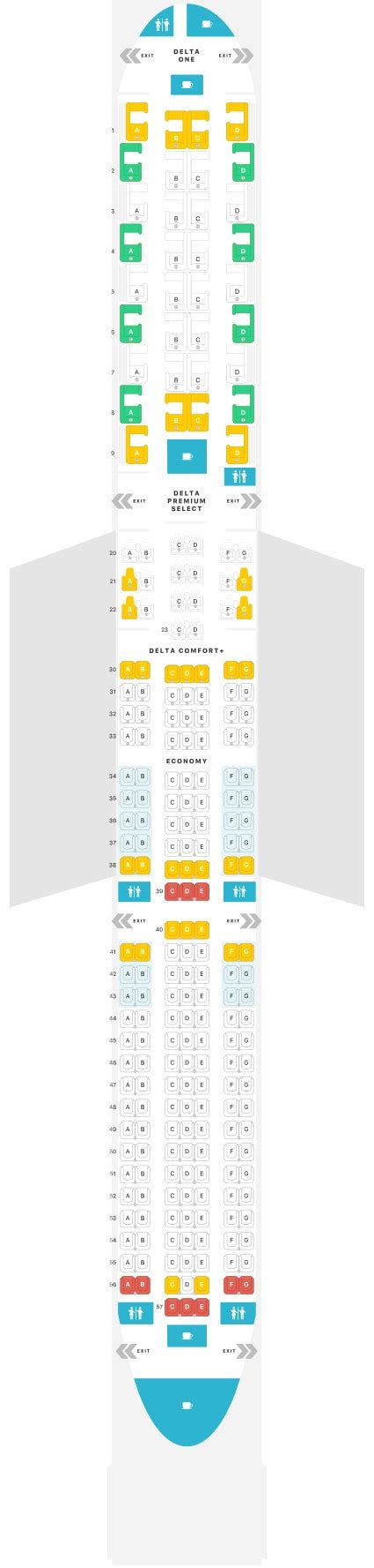 Delta 767-400 Seat Map - Airportix