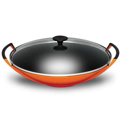 Le Creuset Volcanic Cast Iron 36cm Wok With Glass Lid – Queenspree