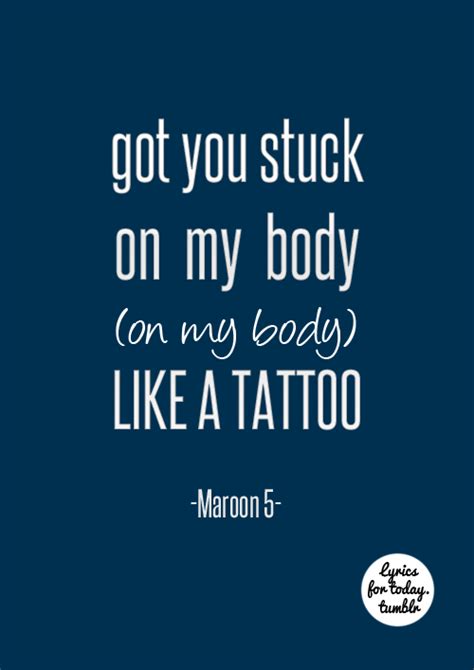 maroon 5 stuck on me like a tattoo - tattooartdrawingsmensimple