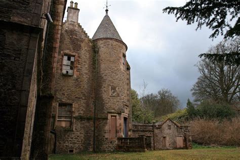 Scotland, South Lanarkshire, Eastend Castle in Carmichael - 1850's a ...