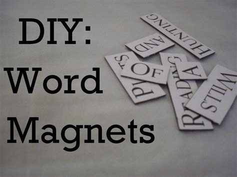 Eat...Sleep...Write: DIY: Word Magnets