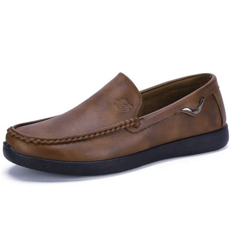 Men casual slip on soft sole daily leather shoes Sale - Banggood.com sold out-arrival notice ...