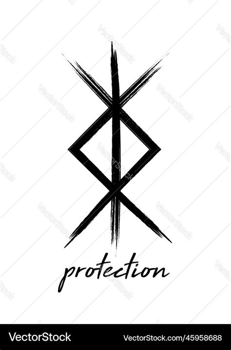 Norse symbol for protection nordic viking sign Vector Image