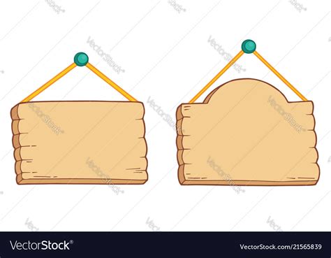 Hanging wooden signs Royalty Free Vector Image