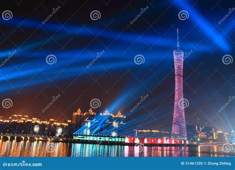 The Guangzhou Tower at Night Stock Photo - Image of colorful, pearl: 31461320