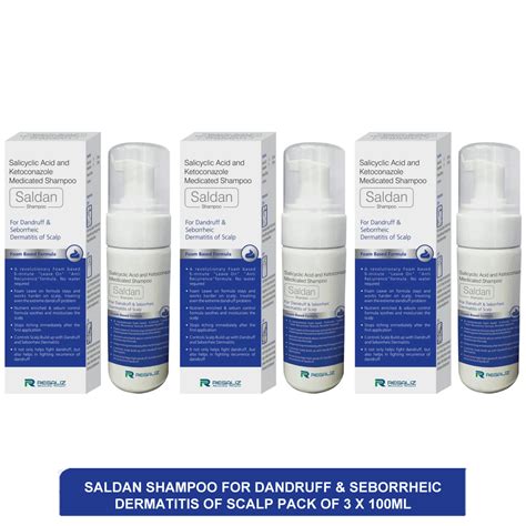 Buy Saldan Shampoo For Dandruff Seborrheic Dermatitis of scalp - fungal shampoo scalp cleaning ...