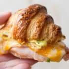 Ham and Cheese Croissant Breakfast Sandwich (VIDEO) - Valentina's Corner