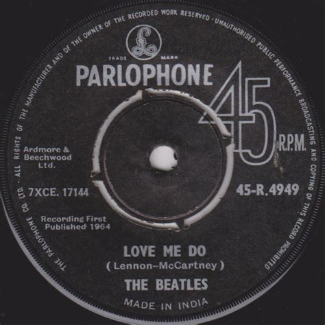 The Beatles - Love Me Do (Vinyl, 7", 45 RPM, Single) | Discogs