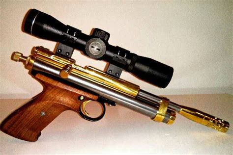 Custom Crosman 2240 pistol. Sci Fi Weapons, Weapons Guns, Crosman, Air Rifle, Cool Guns, Airsoft ...