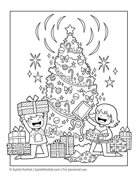 Free Printable Christmas Coloring Pages for kids - Ayelet Keshet