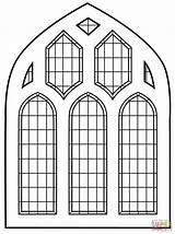 Stained Glass Window Coloring Pages For Kids sketch template