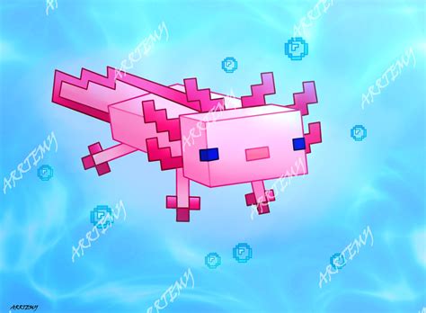 Download Minecraft Axolotl Art Print | Etsy