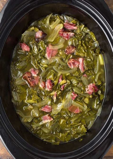 Slow Cooker Collard Greens | Collard greens, Greens recipe, Collard ...