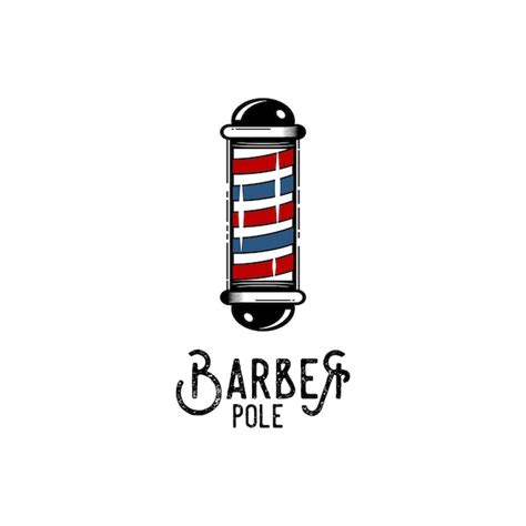 Premium Vector | Barber pole vector logo design