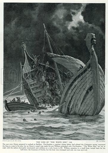 The Loss of "The White Ship," 1120 stock image | Look and Learn