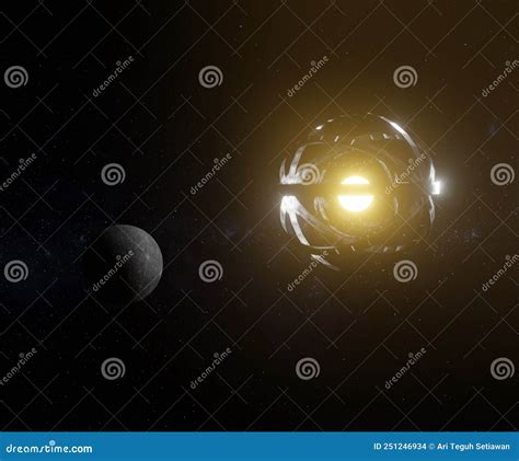 Dyson Sphere is Harvesting Solar Energy from the Sun Stock Illustration - Illustration of ...