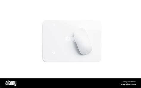 Blank white square mouse pad mock up top view, isolated, 3d rendering ...