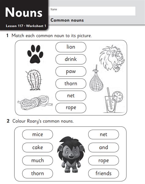 Noun Worksheets - Worksheets Library