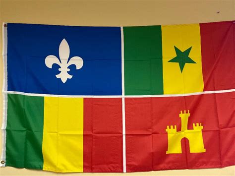 Louisiana Creole Flag 3X5FT With Brass and Grommets 100D - Etsy