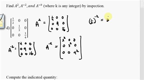 1 7 Diagonal, Triangular, and Symmetric Matrices - YouTube